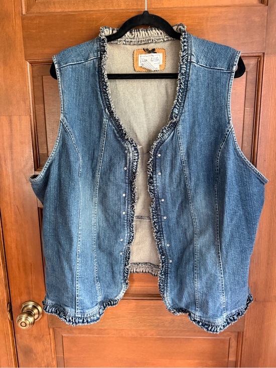 Vintage Tops - VINTAGE Y2K LIVE A LITTLE DENIM VEST